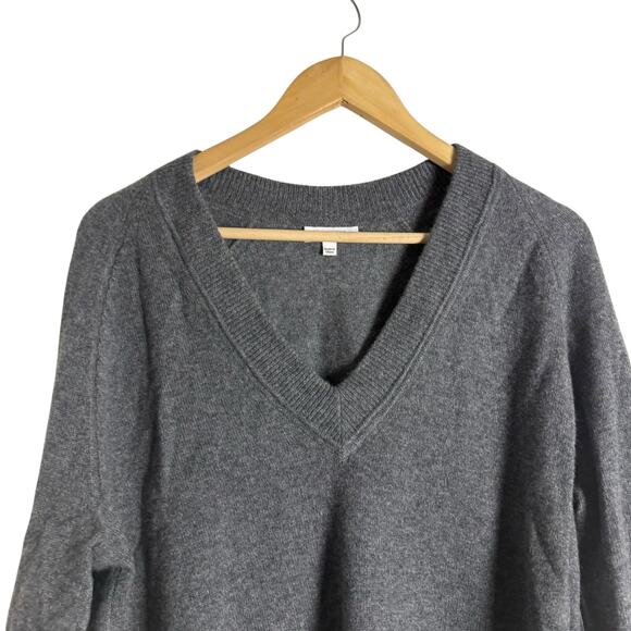 Equipment Madalene Heather Gray 100% Cashmere V-Neck Pullover Sweater Size M - Picture 5 of 10